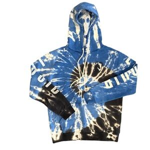 Team Liquid Heritage Spiral Tie Dye Pullover Hoodie Men's Blue‎ Black Medium